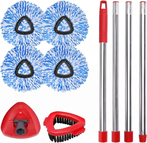 Miniatura 8 de Paquete de 4 cabezales de repuesto de trapeador giratorio compatibles con el sistema de 2 tanques Ocedar RinseClean, cabezal de repuestos de 4