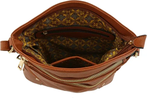 Miniatura 5 de Bolso cruzado grande con triple bolsillo con cremallera.