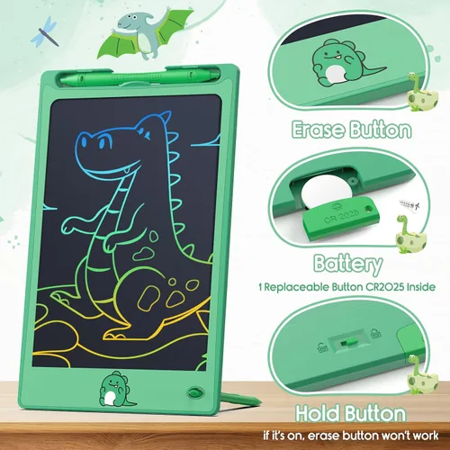 Miniatura 3 de FLUESTON Juguetes Tableta LCD de Escritura para Niños Pequeños, Juguetes para Niños y Niñas de 3, 4, 5, 6, 7, 8 Años, 8.8 Pulgadas, 1 Unidad en 1