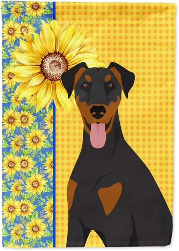 Miniatura 111 de Caroline's Treasures WDK5331CHF - Bandera de verano con diseño de girasoles rojos y blancos, manga grande, para porche, para colgar en la pared