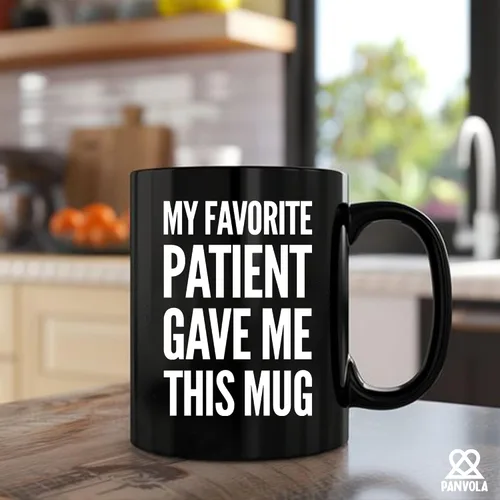 Miniatura 6 de Taza de cerámica con texto en inglés My Favorite Patient Gave Me This para el doctor de familia, regalo de agradecimiento para enfermera, doctorado