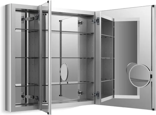 Miniatura 9 de KOHLER 99001-NA Verdera - Botiquín de baño de 15 pulgadas de ancho x 30 pulgadas de alto con espejo de aumento, gabinete de pared de baño empotrado