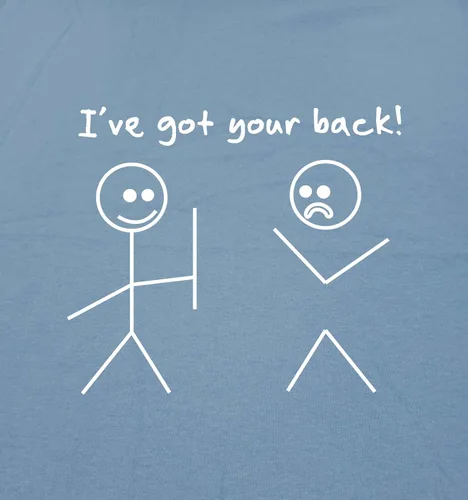 Miniatura 2 de Camiseta divertida y sarcástica con texto en inglés "I Got Your Back Stick