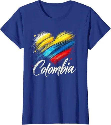 Miniatura 10 de Camiseta de orgullo colombiano con corazón de la bandera de Colombia