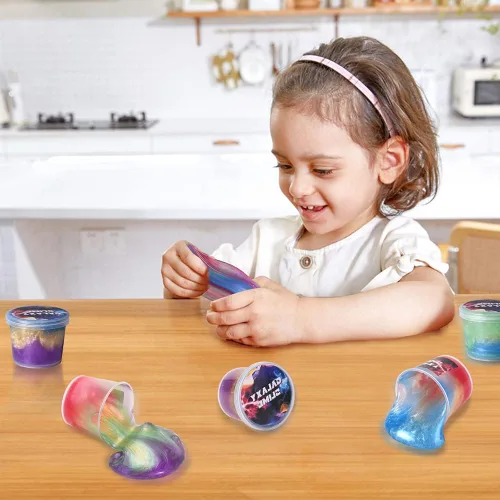 Miniatura 2 de Masilla de slime para fiestas infantiles, paquete de 24 unidades de slime de galaxia, slime de cristal para bolsa de regalos, juguetes para aliviar