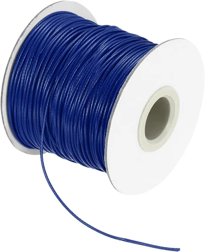 Miniatura 83 de MECCANIXITY Cordón encerado de poliéster encerado de 0.020 in, cuerda de cera de 175 yardas para hacer pulseras, collares, cuentas, joyería y Negro