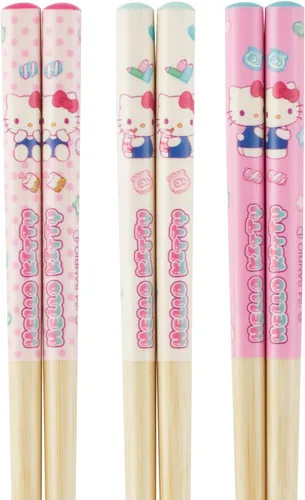 Miniatura 3 de Skater ANT2T-A Sanrio Hello Kitty Mashugumi Bamboo Chopsticks 16.5cm Set of 3 Pairs