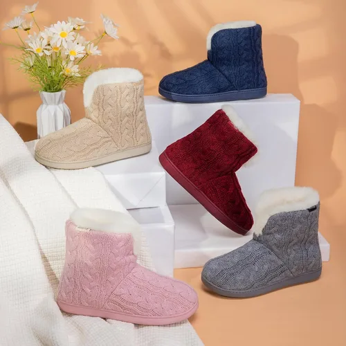 Miniatura 7 de HomeTop Women's Fuzzy Memory Foam Boot Slippers with Indoor Outdoor Rubber Sole
