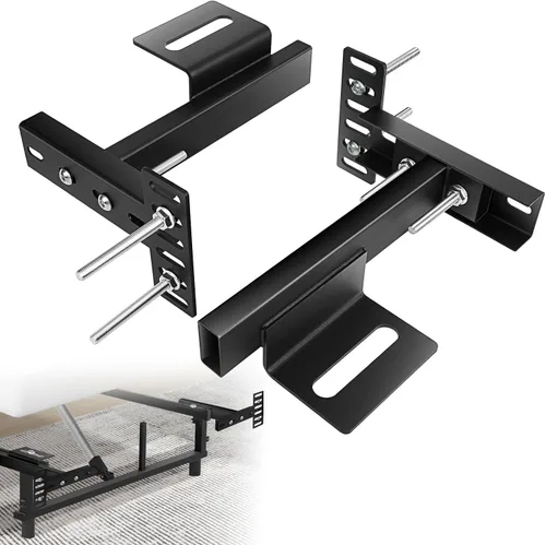 Soportes de cabecera para marco de cama de metal, base ajustable, soportes de montaje en pared, kit de extensión de estribo para cama individual,