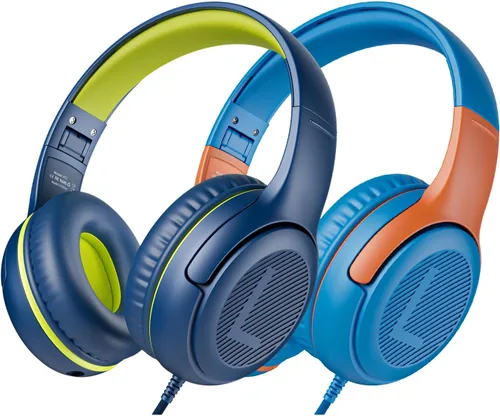Miniatura 7 de awatrue Auriculares para Niños para Escuela Niños Pequeños con Cable con Micrófono Enchufable a Granel Auriculares para Niños Niñas de 3+ Años Verde