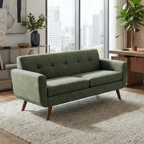Miniatura 29 de Tbfit Sofá en Forma de L, Sofás Seccionales Modernos de Mediados de Siglo de 80" de Ancho, Sofás de 3 Plazas con Chaise Lounge Amplio, Sofá Beige
