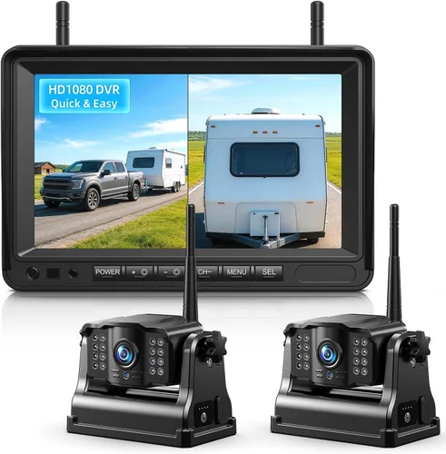 Miniatura 10 de Cámara de respaldo inalámbrica magnética eRapta: 5” portátil, instalación gratuita de 1 minuto - Cámara de respaldo para remolque con FHD1080P