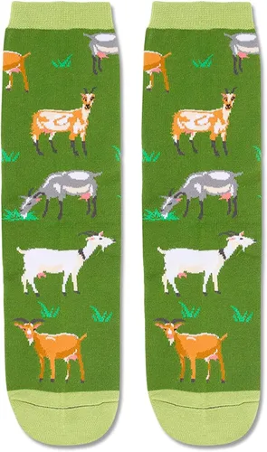 Miniatura 4 de Zmart Regalos divertidos unisex de pollo y cabra regalos para mujeres y hombres calcetines novedosos de flamenco para perros