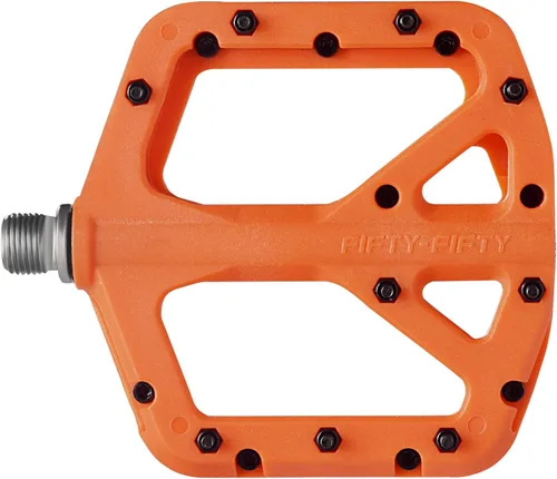 Miniatura 10 de FIFTY-FIFTY Pedales de bicicleta de montaña, compuesto de nailon MTB antideslizante, pedales de bicicleta de 9/16 pulgadas, plataforma plana ligera