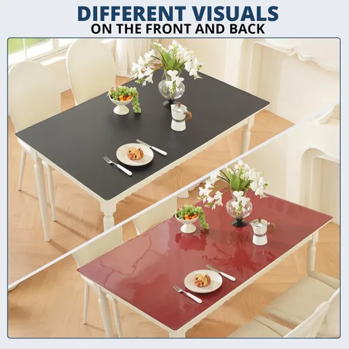 Miniatura 22 de Protector de mesa transparente de 12 x 36 pulgadas, 1.5 mm de grosor, cubierta de mesa de plástico impermeable, protector de mesa transparente