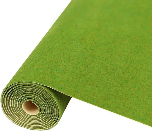 Evemodel Modelo artificial alfombra de césped trenes verde hierba 15.7 x 78.7 in o 15.7 x 78 pulgadas para decoración artesanía, paisaje, modelo DIY