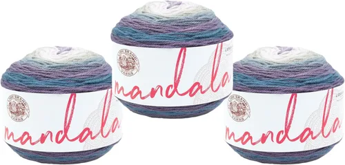 Miniatura 92 de Lion Brand Yarn Mandala - Hilo multicolor para ganchillo,tejido y manualidades, color Liger, 1770 pies, paquete de 1 unidad
