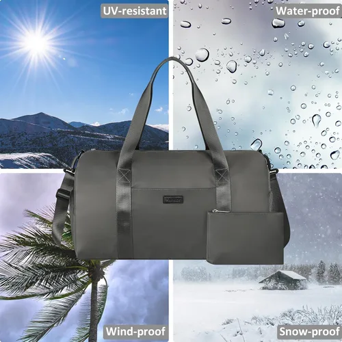 Miniatura 7 de Bolsa de gimnasio impermeable para mujer, bolsa de lona deportiva, bolsa grande de fin de semana para mujer, bonita bolsa de gimnasio para niñas