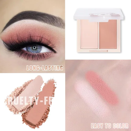 Miniatura 3 de AMY'S DIARY Sombra de ojos mate, Sombra de ojos rosa nude, Polvo ultrafino y ligero, Sombra de ojos y maquillaje de rubor multiusos y mezclable