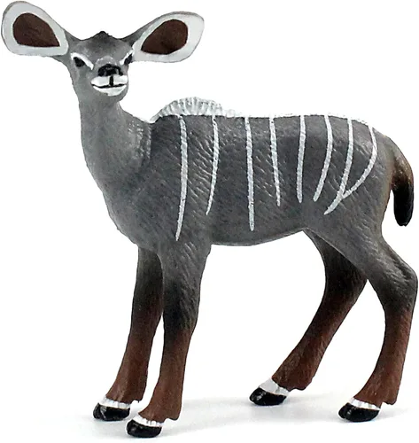 Miniatura 10 de FUNSHOWCASE Figura de juguete de búfalo de animales de la selva africana, figura de plástico realista, altura de 2.6 pulgadas