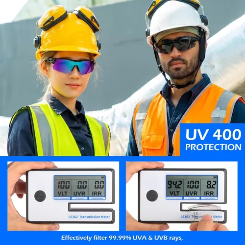 Miniatura 5 de OXG Juego de 3 gafas de seguridad para trabajo para hombres y mujeres, ANSI Z87.1 gafas protectoras resistentes a arañazos e impactos para industria