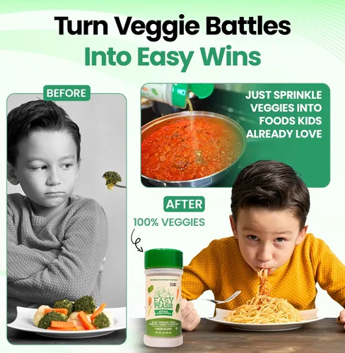 Miniatura 2 de Easy Peasie Polvos vegetales naturales para niños y comensales exigentes Aditivo de polvo de vegetales oculto para comidas y batidos