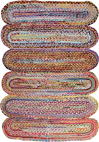 Miniatura 11 de Alfombra de área kilim de 2 x 3 pies, alfombra trenzada de yute beige, alfombra geométrica kilim de 0.27 pulgadas, alfombra de tejido plano