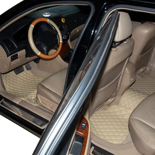 Miniatura 2 de eing alfombrillas de piel sintética para el piso del auto, SUV y camión, aptas para todo tipo de clima, juego de 5 piezas de alfombrillas delanteras