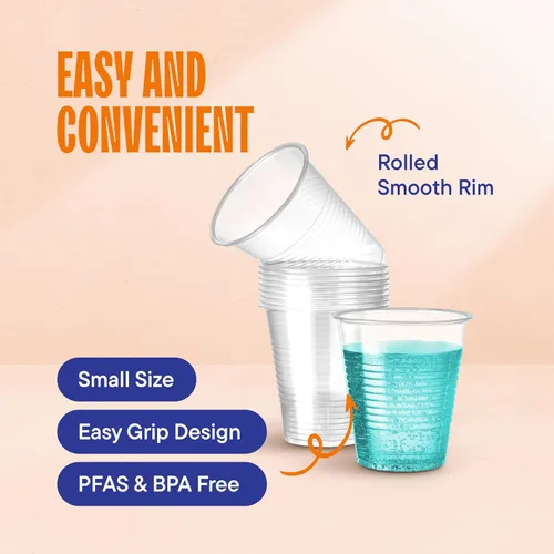 Miniatura 2 de Stack Man Caja de vasos desechables de plástico transparente de 2,500 – 3 onzas, paquetes de 100 unidades (25/100)