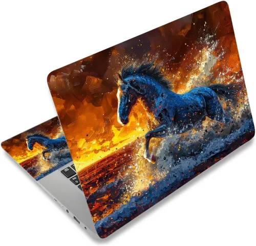 Miniatura 21 de Adhesivo para laptop de 12.1-15.6 pulgadas, calcomanía reutilizable universal de vinilo para laptop, protector de arte impermeable en color panal
