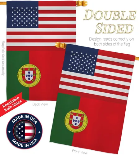 Miniatura 3 de Cartel de bandera de la amistad de Portugal, Estados Unidos, arte de pared, postes de bandera para exteriores de casa, decoración al aire libre