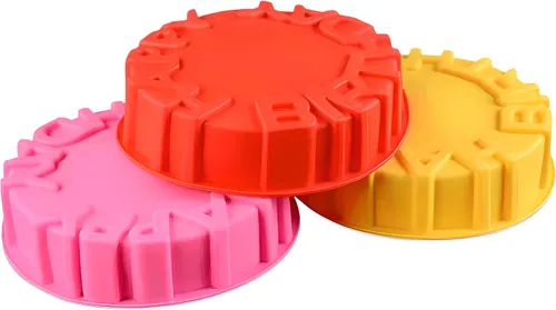 Miniatura 7 de Molde de silicona para hornear pastel de 8 pulgadas para fiesta de cumpleaños, molde de silicona