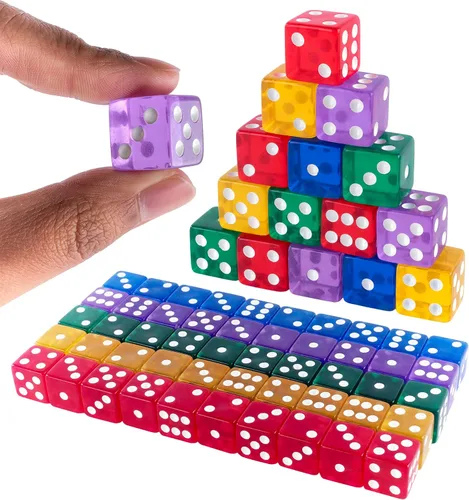 Miniatura 10 de Super Z Outlet Dados negros estándar de 0.630 in con puntos blancos para juegos de mesa, actividad, recuerdos de fiesta, regalos de juguete
