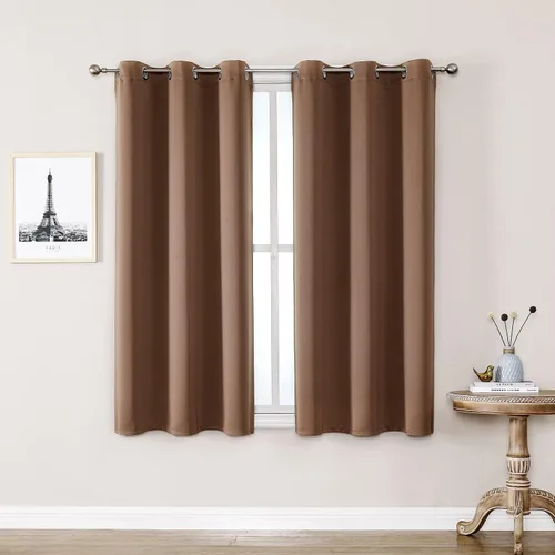 Miniatura 94 de ChrisDowa - Cortinas de cenefa pequeñas para cocina, cortinas cortas con ojales y aislamiento térmico para oscurecer la sala y habitación
