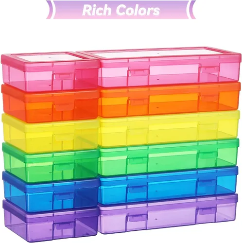 Miniatura 9 de Caja de almacenamiento de plástico para artes y manualidades, cajas de almacenamiento y organizadores con organizadores de caja de almacenamiento