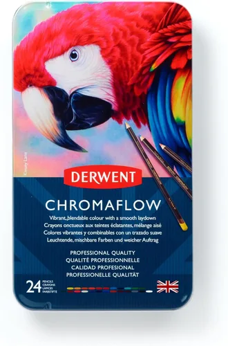 Miniatura 2 de Derwent Chromaflow 2305857 - Lápices de colores, juego de 24 unidades, ideales para regalos de vacaciones, núcleo de 0.157 in de ancho, multicolor