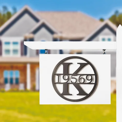 Miniatura 8 de Monogram Letter Metal Sign, Custom Metal Name Sign Address Numbers, Metal Wall Art, Family Wall Decor, Outdoor Metal Sign, Personalized Family Name