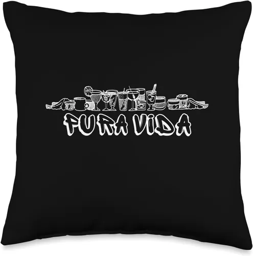 Pura Vida Cheers Happy Party Co. Inc. Cheers Toast Costa Rica - Almohada para fiesta, 16 x 16 pulgadas, multicolor