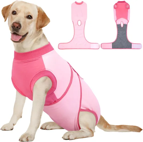 Miniatura 27 de Kuoser Traje de recuperación para perros, traje suave de esterilización para perros para recuperación de cirugía femenina, traje de recuperación