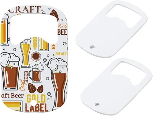 Miniatura 4 de Juego de 12 abrebotellas de sublimación de 1.2 x 2 pulgadas de acero inoxidable en blanco, abridor de botellas de cerveza en blanco, personalizable