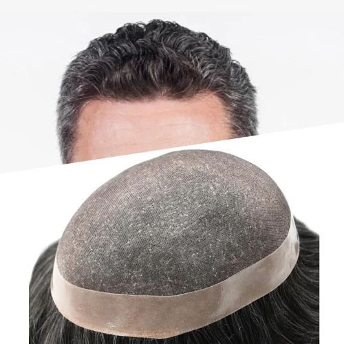 Miniatura 81 de Toupee - Sistema de reemplazo de cabello humano para hombre, encaje mono fino, duradero, línea capilar natural para hombre, pieza de cabello NPU