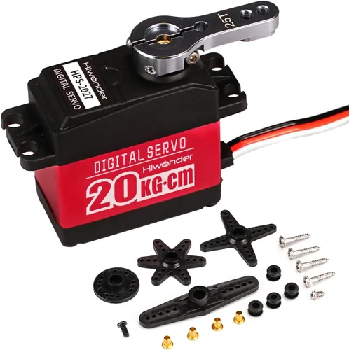 Miniatura 11 de Engranaje de metal del motor servo sin núcleo del alto esfuerzo de torsión de 77.2 lbs Servo Digital y del engranaje del acero inoxidable
