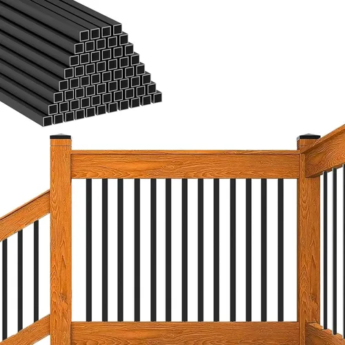 Miniatura 9 de HZIU Paquete de 25 balaustres de cubierta con tapas de extremo y tornillos de 29.5 pulgadas, balaustres rectangulares para escaleras, kit