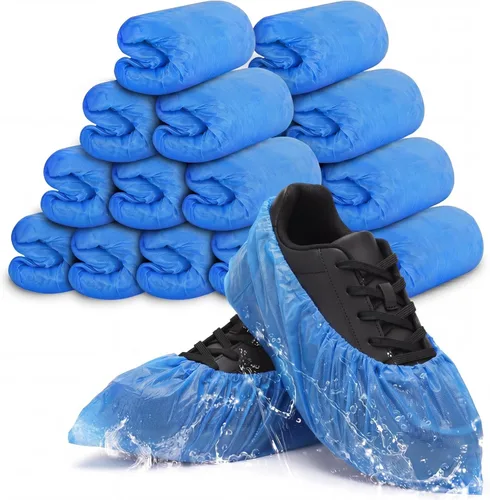 Miniatura 9 de Vabean 200 fundas desechables para zapatos, cubierta para botas, impermeables, antideslizantes, para interiores, alfombras, suelos y lugares de Azul