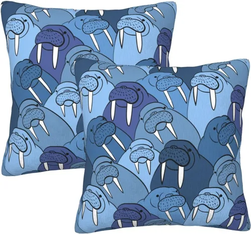 Miniatura 29 de Juego de 2 fundas de almohada para sofá, oficina, dormitorio, decoración del hogar, 18 x 18 pulgadas