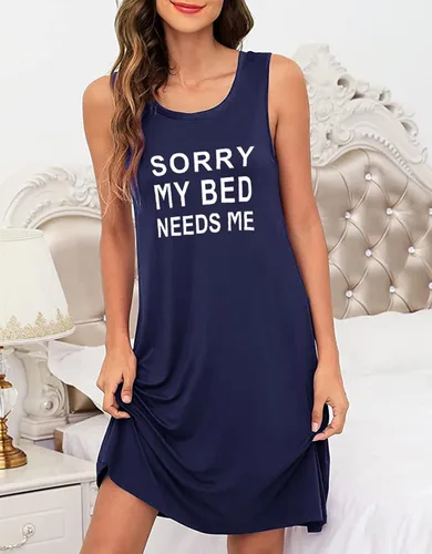 Miniatura 2 de Avidlove Camisón sin mangas para mujer, camiseta de dormir con espalda cruzada, sin mangas, ropa de dormir