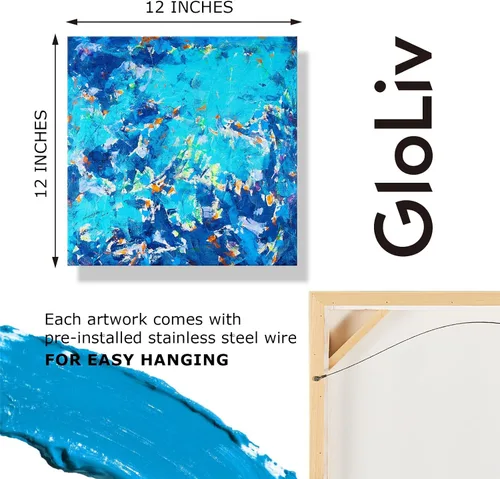 Miniatura 3 de Gloliv Lienzo decorativo para pared, pintura abstracta para decoración de pared, reproducción autorizada por artistas, impresiones de lienzo