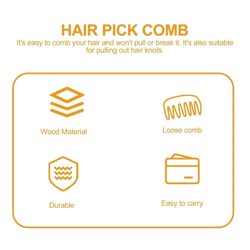 Miniatura 3 de Peine para el cabello Peine para el cabello, champú masajeador del cuero cabelludo, peine desenredante de madera, peine para barba afro, peine