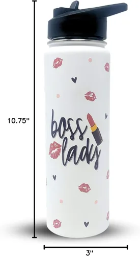 Miniatura 6 de Brooke & Jess Designs Vaso Boss Lady – El mejor regalo para mujeres – Gran botella de agua de viaje para jefes, compañeros de trabajo, mamá, Boss