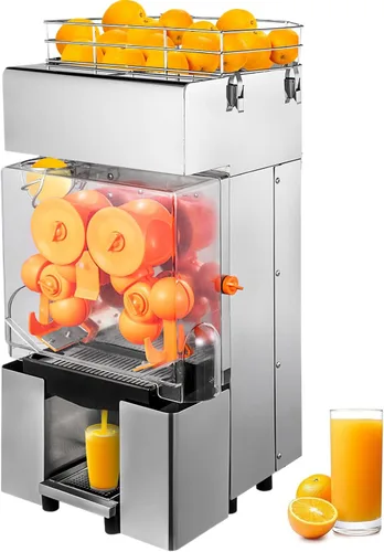 Miniatura 11 de Exprimidor comercial, máquina de jugo de naranja con caja de filtro extraíble, exprimidor de naranja comercial de 22 a 30 naranjas por minuto